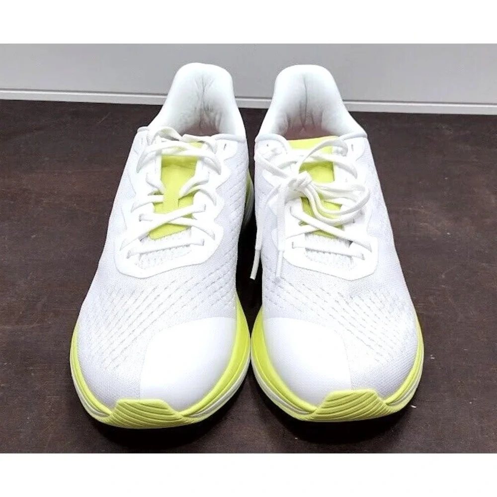 LANE EIGHT Relay Trainer M White Neon‎ Yellow Athletic Running Shoes Men US 12